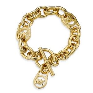 Michael Kors gold link chain bracelet